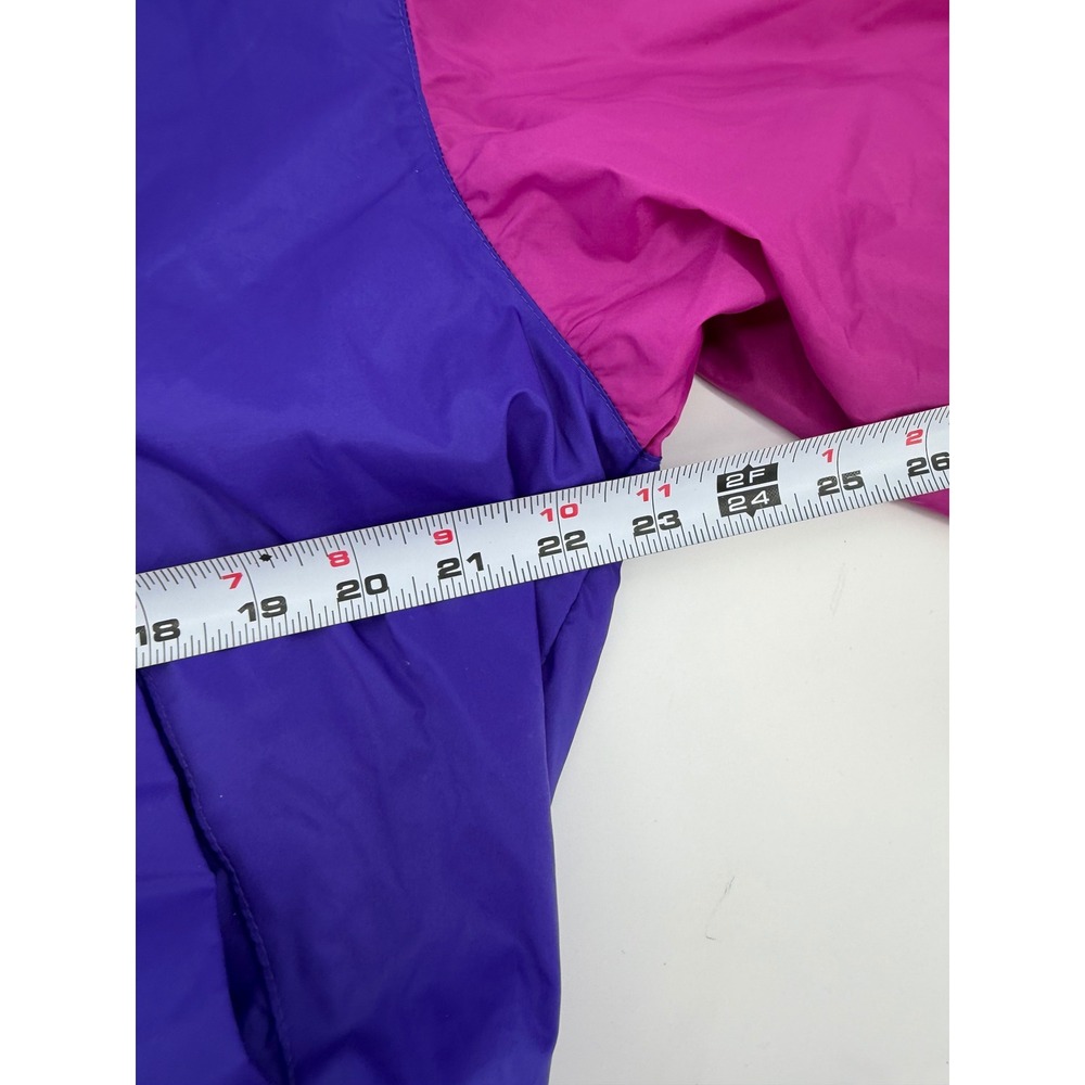 Vintage Crest McDonalds Jacket Mens Medium Purple Color Block Nylon Bomber 90s - Picture 6 of 7